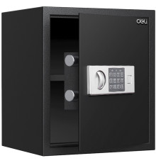 Сейф DELI "ET524" электронный замок + ключ, черный, 400х350х330 мм, 11 кг