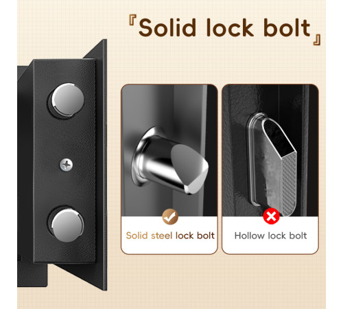 Сейф DELI "ET525" электронный замок + ключ, черный, 500х350х310 мм, 14 кг