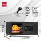 Сейф DELI "ET531" электронный замок + ключ, 200х420х370 мм, 10.4 кг, черный