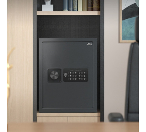 Сейф DELI "ET535" электронный замок + ключ, 500х350х330 мм, 17.50 кг, черный