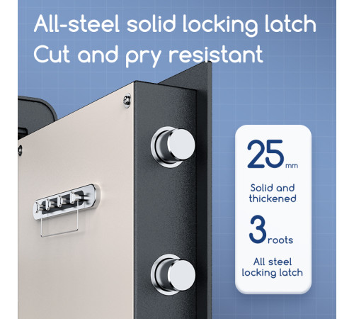 Сейф DELI "ET551" электронный замок + ключ, черный, 450х380х320 мм, 22 кг