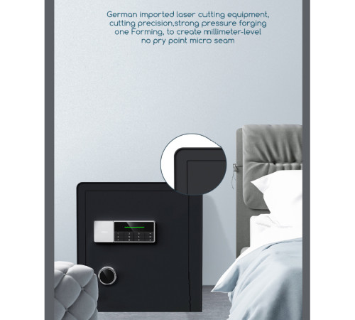 Сейф DELI "ET551" электронный замок + ключ, черный, 450х380х320 мм, 22 кг