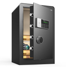 Сейф DELI "ET552" электронный замок + ключ, черный,  600х380х360 мм, 28 кг