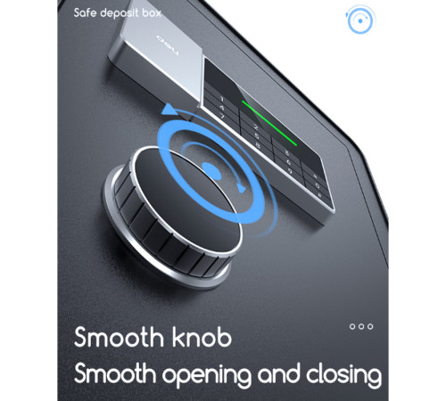 Сейф DELI "ET553" электронный замок + ключ, черный, 800х480х420 мм, 49 кг