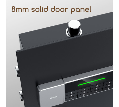 Сейф DELI "ET553" электронный замок + ключ, черный, 800х480х420 мм, 49 кг