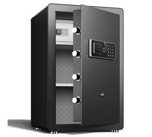 Сейф DELI "ET572" электронный замок + ключ, 600х380х360 мм, 29 кг, черный