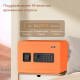 Сейф DELI  "ET590" биометрический + элект. замок + ключ, оранжевый , 250х350х250 мм, 9 кг