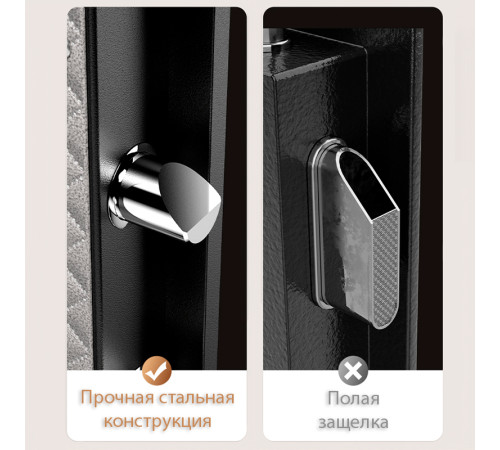 Сейф DELI "ET597" биометрический + электронный замок+ключ, 800х480х420 мм, 39,4 кг, черный