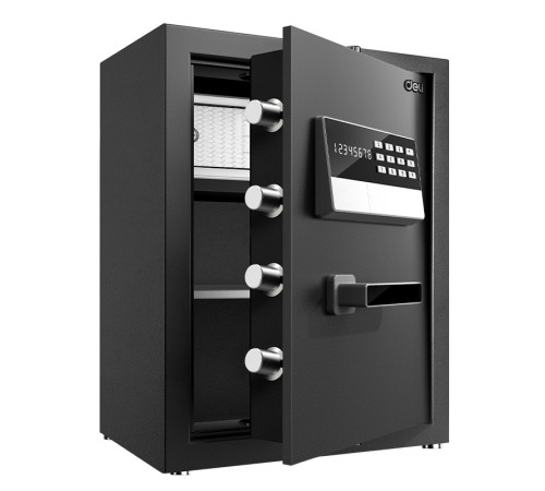 Сейф DELI "ET621" электронный замок + ключ, 595х410х340 мм, 32 кг, черный