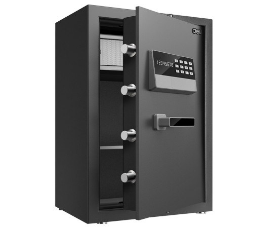 Сейф DELI "ET622" электронный замок + ключ, 695х430х380 мм, 39 кг, черный