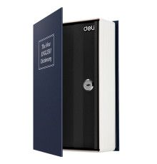 Сейф-книга DELI "ET640" замок ключ, 180х115х55 мм, 450 г, синий