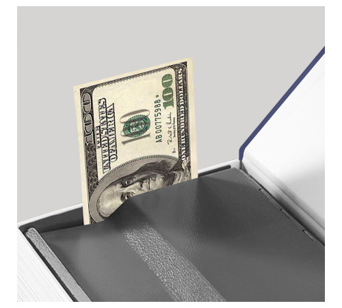 Сейф-книга DELI "ET641" замок ключ, 240х155х55 мм, 0.751 кг, синий