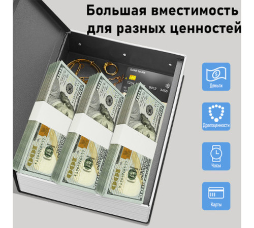 Сейф-книга DELI "ET647" кодовый замок, 240х155х55 мм, 0.740 кг, синий