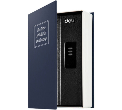 Сейф-книга DELI "ET647" кодовый замок, 240х155х55 мм, 0.740 кг, синий