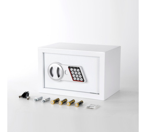 Сейф KUVERT "20ELB" электронный замок + ключ, 310х200х200 мм, 4 кг, белый