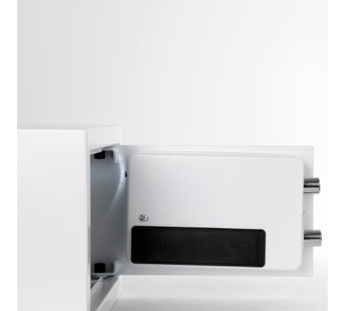 Сейф KUVERT "20ELB" электронный замок + ключ, 310х200х200 мм, 4 кг, белый