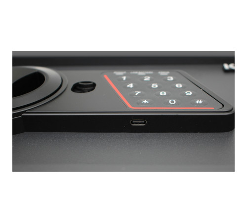 Сейф KUVERT "20ELB" электронный замок + ключ, 310х200х200 мм, 4 кг, черный