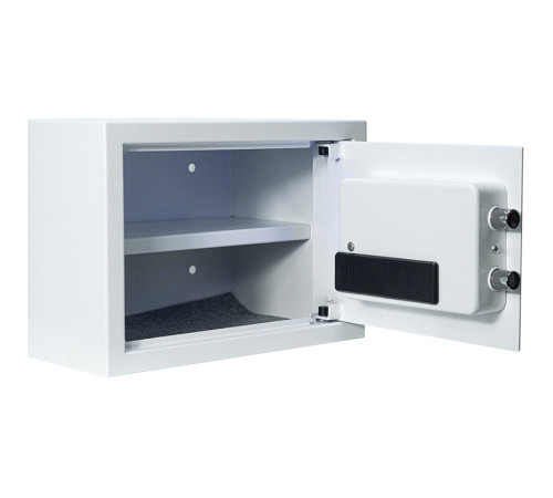 Сейф KUVERT "25ELB" электронный замок + ключ, 350х250х250 мм, 5.5 кг, белый