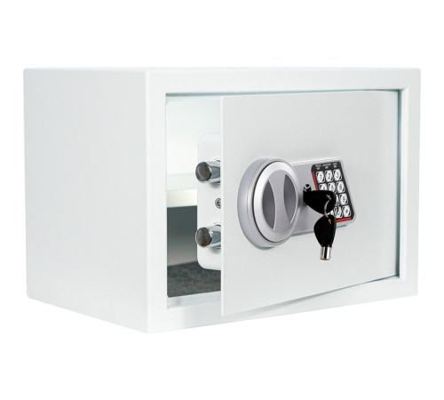 Сейф KUVERT "25ELB" электронный замок + ключ, 350х250х250 мм, 5.5 кг, белый