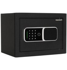 Сейф KUVERT "25FDH" биометрический + электронный замок+ключ, 350х250х250 мм, 6 кг, черный