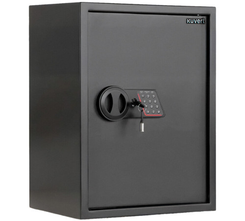 Сейф KUVERT "50ELB" электронный замок + ключ, 500x350x310 мм, 15.5 кг, черный