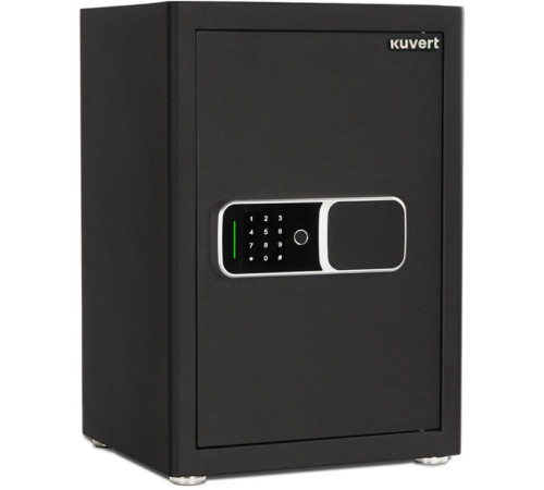 Сейф KUVERT "50FDH" биометрический + электронный замок+ключ, 500х350х310 мм, 14.6 кг, черный