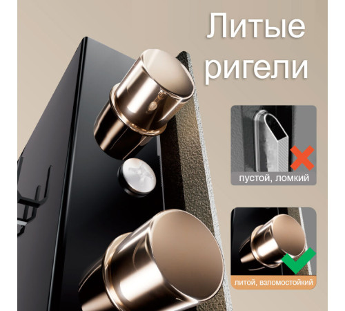 Сейф LockSworth электронный замок + ключ, 170х230х170 мм, 2 кг, черный