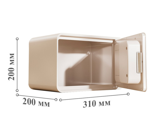 Сейф LockSworth электронный замок + ключ, 200х310х200 мм, 4 кг, белый