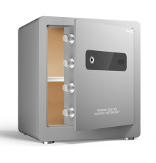 Сейф мебельный DELI "AE101" биометрический + электронный замок, 400х320х450 мм, 26,5 кг, серый