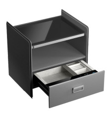 Сейф мебельный DELI "AE300" биометрический + электрон.замок + ключ, 490х520х425 мм, 25.71 кг, серый