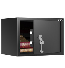 Сейф мебельный DELI "ET561" ключевой замок, черный, 200х310х200 мм, 4,5 кг