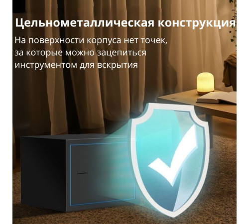 Сейф мебельный DELI "ET561" ключевой замок, черный, 200х310х200 мм, 4,5 кг