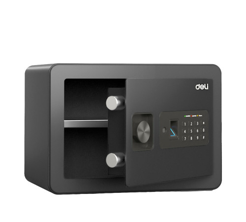 Сейф мебельный DELI "ET591" биометрический + электронный замок+ключ, 250х350х250 мм, 8,6 кг, черный