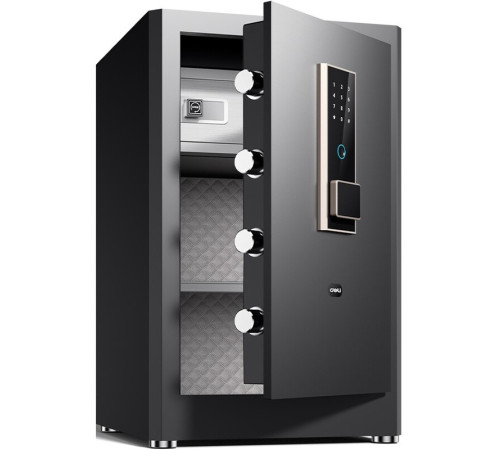 Сейф мебельный DELI "ET596" биометрический + электронный замок+ключ, 600х380х360 мм, 23,3 кг, черный