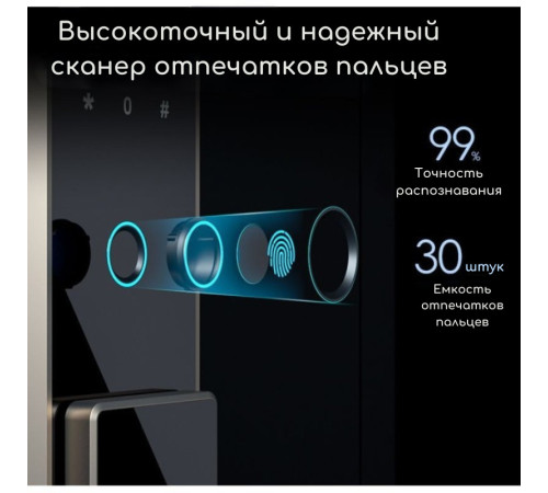 Сейф мебельный DELI "ET596" биометрический + электронный замок+ключ, 600х380х360 мм, 23,3 кг, черный