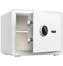 Сейф мебельный DELI "ET633" биометрический + электронный замок+ключ, 350х250х250 мм, 8,5 кг, белый