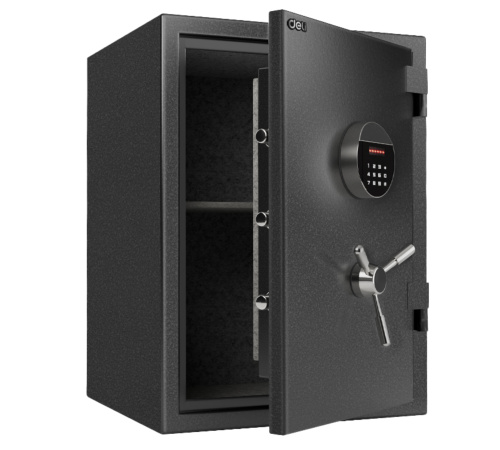 Сейф огнеупорный DELI "ET601" электронный замок + ключ, 600х450х400 мм, 54 кг, серый