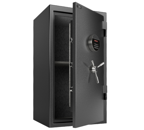 Сейф огнеупорный DELI "ET602" электронный замок + ключ, 800х450х400 мм, 72 кг, серый