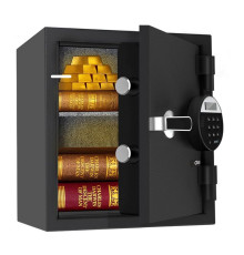 Сейф огнеупорный DELI "T581" электронный замок + ключ, 420х380х300 мм, 26,4 кг, черный