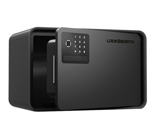 Сейф "LockSworth" биометрический + электронный замок + ключ, 200х310х200 мм, 4 кг, черный