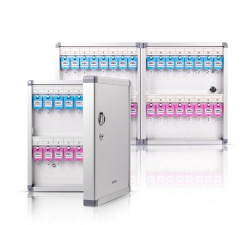 Шкафчик DELI на 32 ключа, 323x269x65 мм,  серебристого цвета