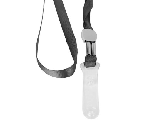 Шнурок для бейджа Deli, зажим на кнопке, длина 48.5 см, черный