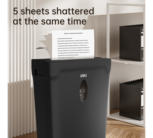 Шредер Deli, 4 уровень секретности,  10 литров