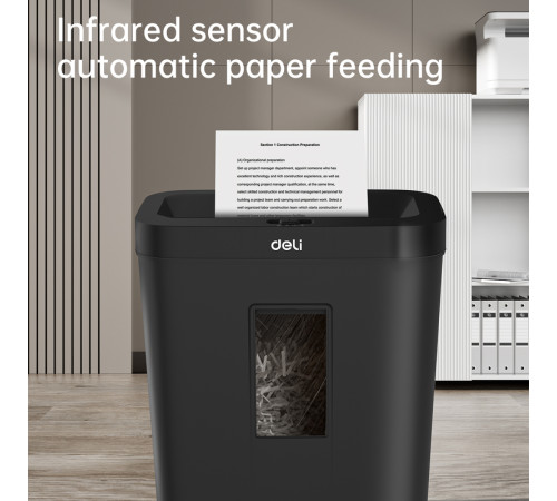 Шредер Deli, 4 уровень секретности,  12 литров