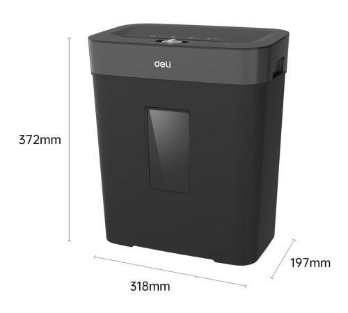 Шредер Deli, 4 уровень секретности, 15 литров