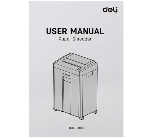 Шредер Deli, 4 уровень секретности (4х25мм), 8 листов, 16 литров