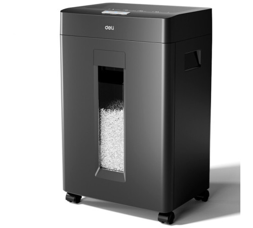 Шредер Deli, 5 уровень секретности (2х12мм), 8 листов, 23 литра