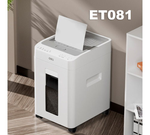 Шредер Deli, 5 уровень секретности (2x12мм), 100 листов, 26 литров, автоматический режим