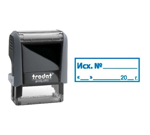 Штамп TRODAT "ИСХОДЯЩИЙ №" с датой, автоматический, 38х14 мм