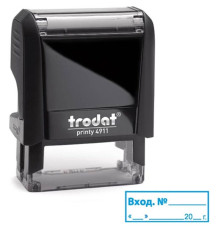 Штамп TRODAT "ВХОДЯЩИЙ №" с датой, автоматическая оснастка, 38х14 мм